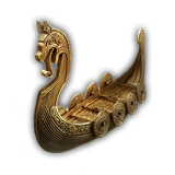 Gold Ship Sculpture
